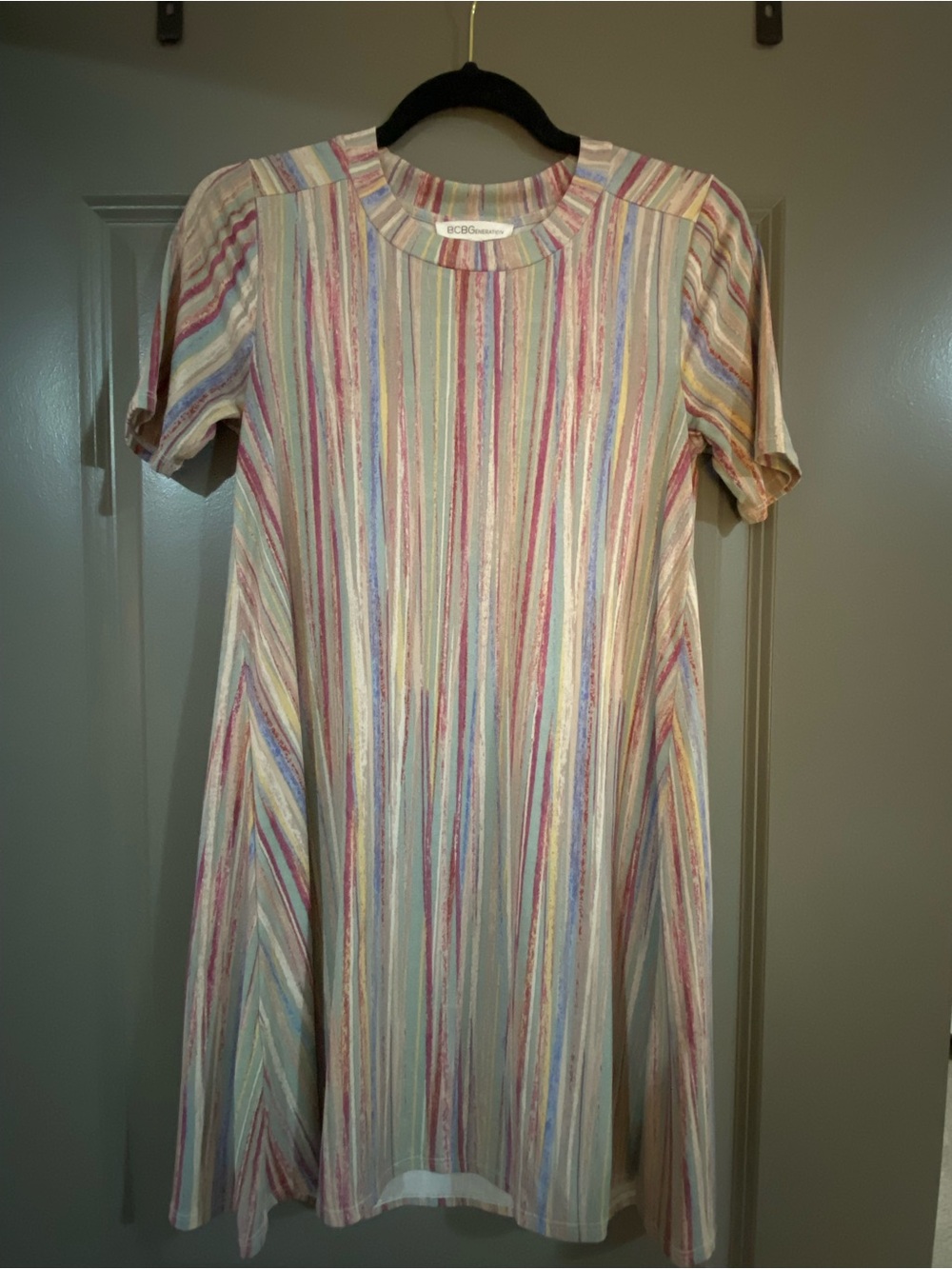 BCBG Striped T-shirt Dress
